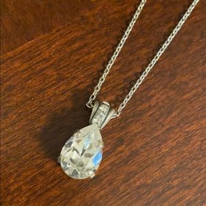 Silver Mariana Necklace With Clear Stone